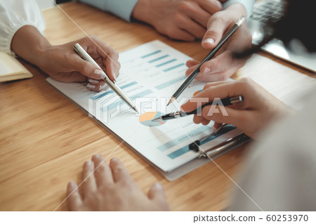 business people discussing on performance revenue business people discussing on performance revenue 60253970