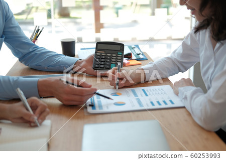 business people discussing on performance revenue business people discussing on performance revenue 60253993