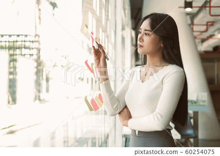businesswoman woman thinking planning with businesswoman woman thinking planning with 60254075