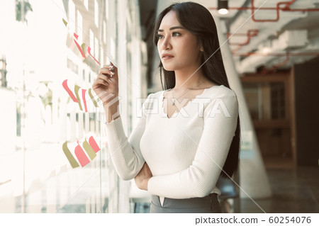 businesswoman woman thinking planning with businesswoman woman thinking planning with 60254076