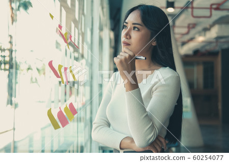 businesswoman woman thinking planning with businesswoman woman thinking planning with 60254077