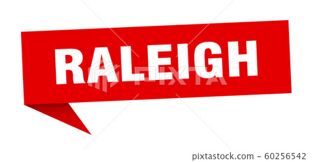 Raleigh sticker. Red Raleigh signpost pointer sign Raleigh sticker. Red Raleigh signpost pointer sign 60256542
