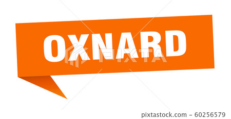 Oxnard sticker. Orange Oxnard signpost pointer 60256579