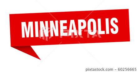 Minneapolis sticker. Red Minneapolis signpost 60256665