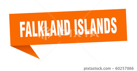 Falkland Islands sticker. Orange Falkland Islands 60257866