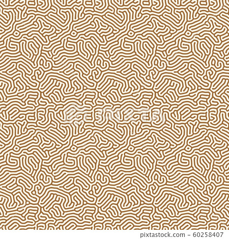 Organic seamless pattern with rounded shapes. Diffusion reaction background. Irregular stone effect design. Abstract vector illustration in gold. Organic seamless pattern with rounded shapes. Diffusion reaction background. Irregular stone effect design. Abstract vector illustration in gold. 60258407