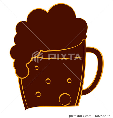 Sihlouette of a beer mug 60258586