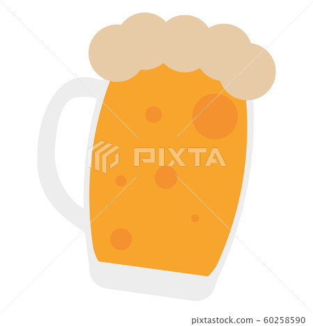 Isolated beer mug 60258590
