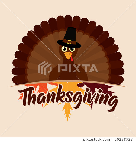 Thanksgiving poster with text Thanksgiving poster with text 60258728