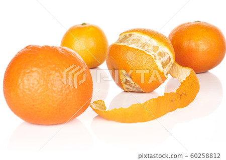 Fresh orange mandarin isolated on white Fresh orange mandarin isolated on white 60258812