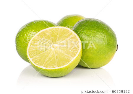 Green sour lime isolated on white Green sour lime isolated on white 60259132