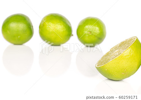Green sour lime isolated on white Green sour lime isolated on white 60259171