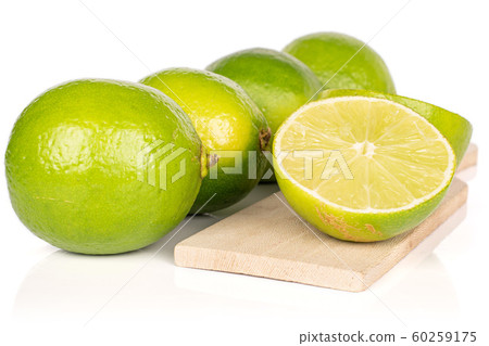 Green sour lime isolated on white Green sour lime isolated on white 60259175