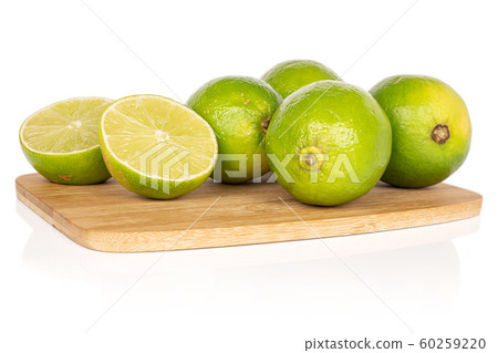 Green sour lime isolated on white Green sour lime isolated on white 60259220