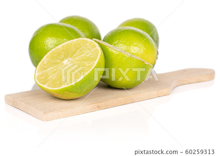 Green sour lime isolated on white Green sour lime isolated on white 60259313