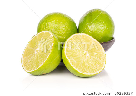 Green sour lime isolated on white Green sour lime isolated on white 60259337