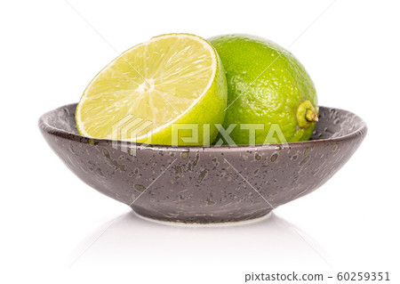 Green sour lime isolated on white 60259351