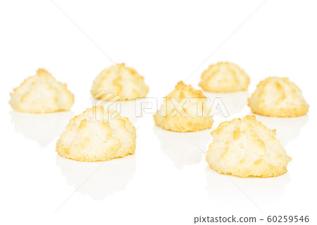 Plain coconut biscuit isolated on white Plain coconut biscuit isolated on white 60259546