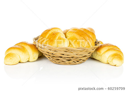 Sweet mini croissant isolated on white 60259709