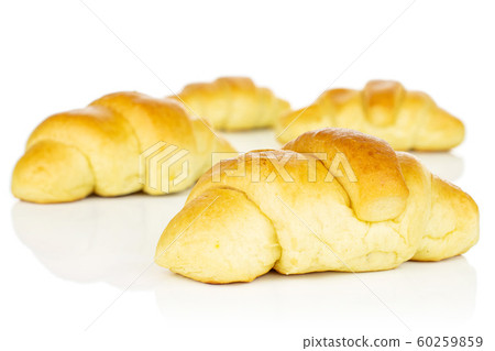 Sweet mini croissant isolated on white 60259859