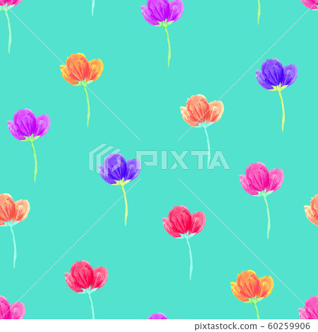 Flower watercolor seamless pattern background... - Stock Illustration ...