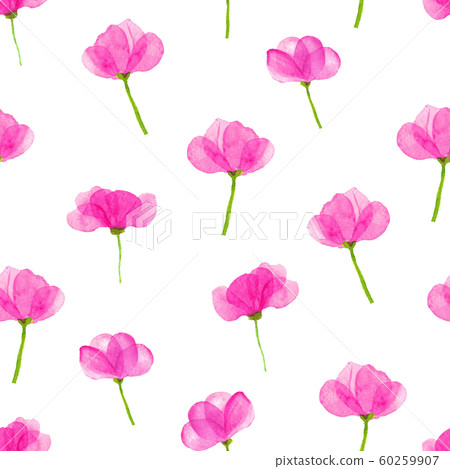 Flower watercolor seamless pattern background... - Stock Illustration ...
