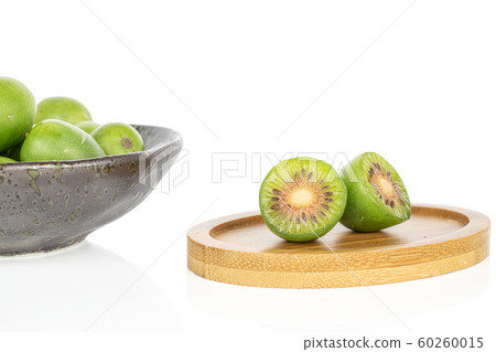 Hardy green kiwi isolated on white Hardy green kiwi isolated on white 60260015