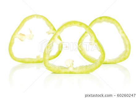 Hot green pepper isolated on white Hot green pepper isolated on white 60260247