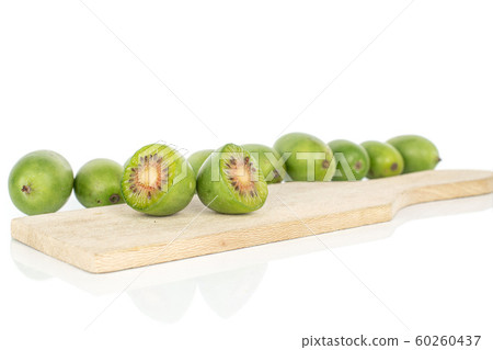 Hardy green kiwi isolated on white 60260437