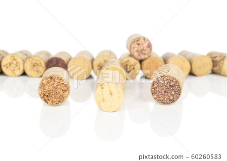 Common wine cork isolated on white Common wine cork isolated on white 60260583