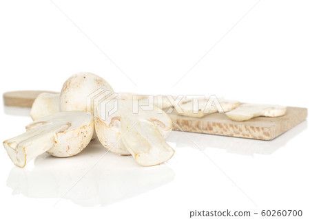 Fresh white mushroom isolated on white 60260700