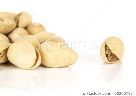 Salted pistachio isolated on white Salted pistachio isolated on white 60260792