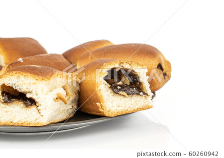 Czech sweet bun isolated on white 60260942