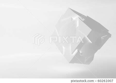 Abstract 3d glowing white object 60261007