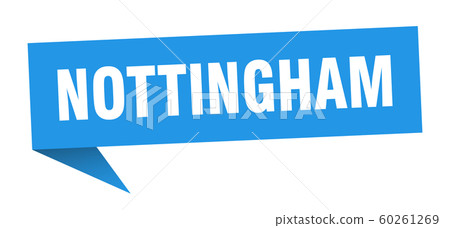 Nottingham sticker. Blue Nottingham signpost Nottingham sticker. Blue Nottingham signpost 60261269