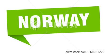 Norway sticker. Green Norway signpost pointer sign 60261270