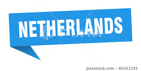Netherlands sticker. Blue Netherlands signpost 60261293