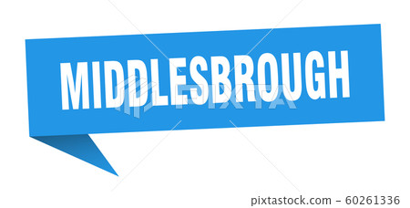 Middlesbrough sticker. Blue Middlesbrough signpost Middlesbrough sticker. Blue Middlesbrough signpost 60261336