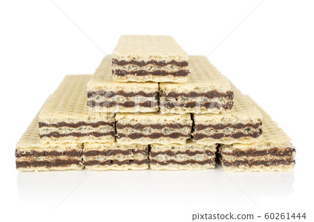 Chocolate biscuit wafer isolated on white Chocolate biscuit wafer isolated on white 60261444