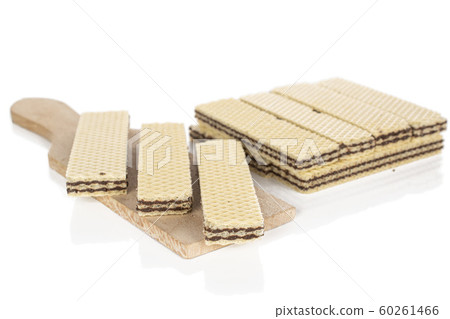 Chocolate biscuit wafer isolated on white Chocolate biscuit wafer isolated on white 60261466