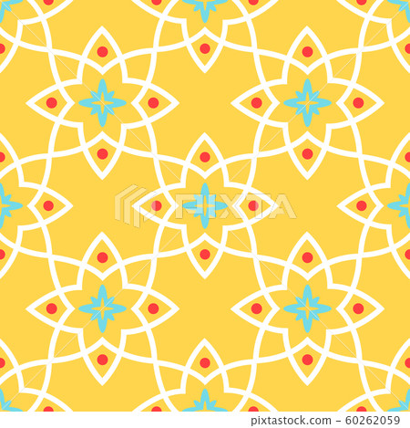 Yellow arabic ornamental ceramic tile Yellow arabic ornamental ceramic tile 60262059