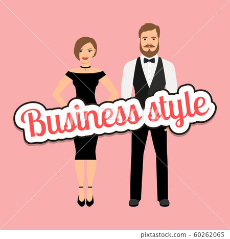 Beautiful couple in business style clothing 60262065