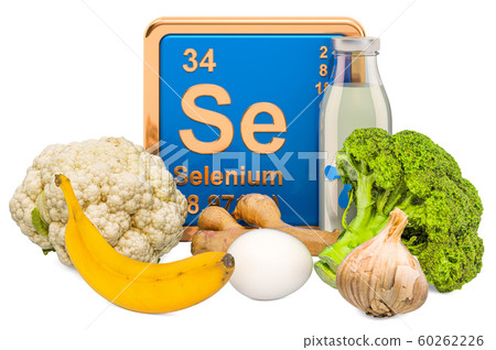 Foods Highest in Selenium, 3D rendering 60262226