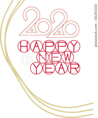 New Year's card material 60263283