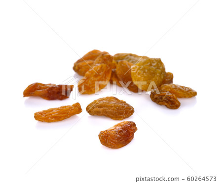 Raisins isolated on white background 60264573