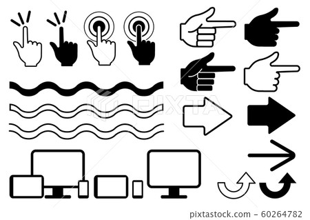 材質設置設備，箭頭，手指，省略號等 60264782