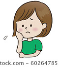 面部表情_困擾（女性） 60264785