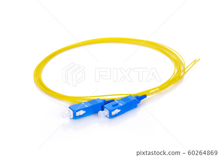 fiber optic coupler with SC connectors on white 60264869