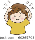面部表情_握頭（女） 60265703
