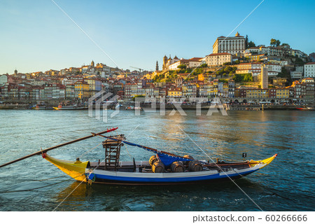Rabelo boat in Porto by Douro River, Portugal 60266666